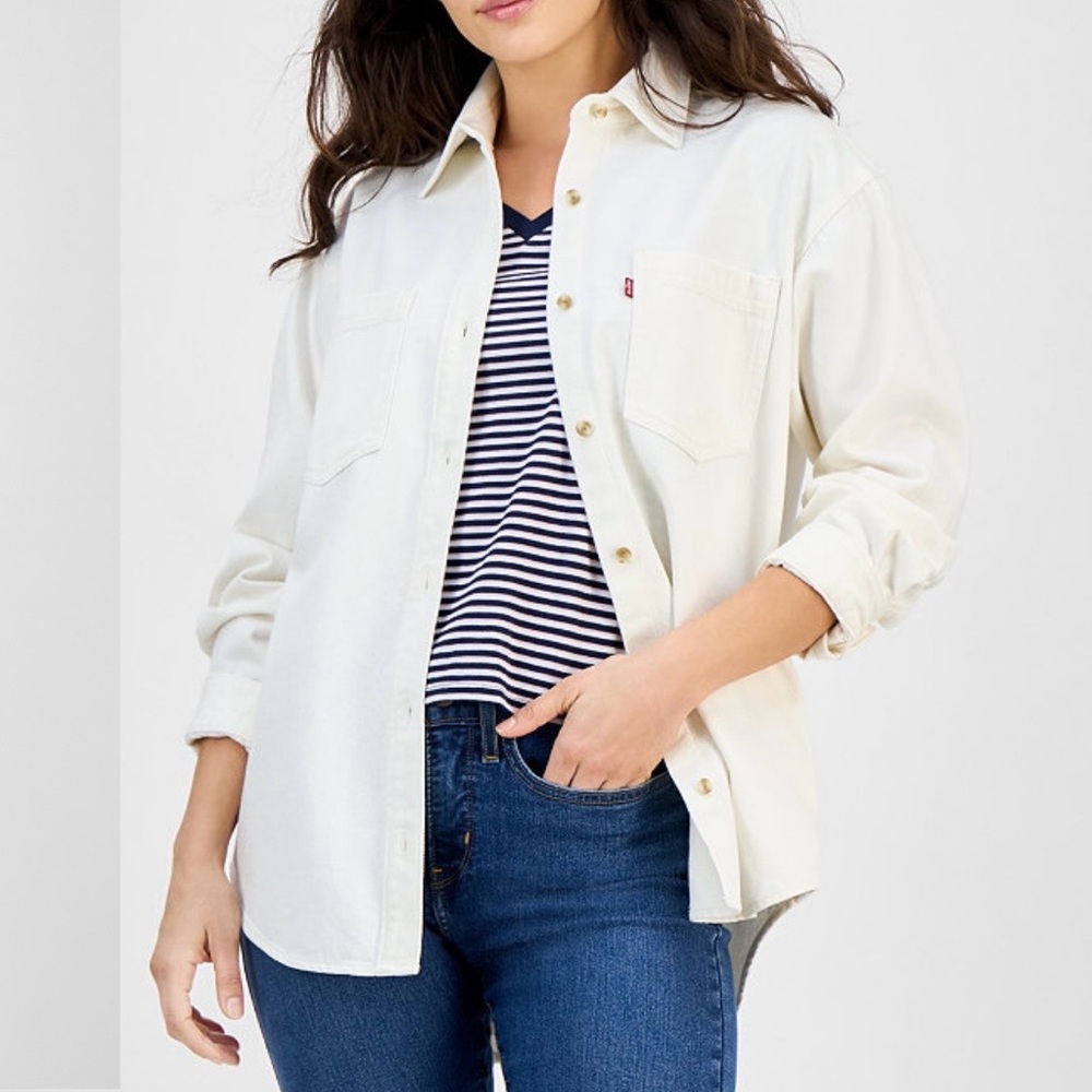 Levi's Iris Button Front Cotton Overshirt